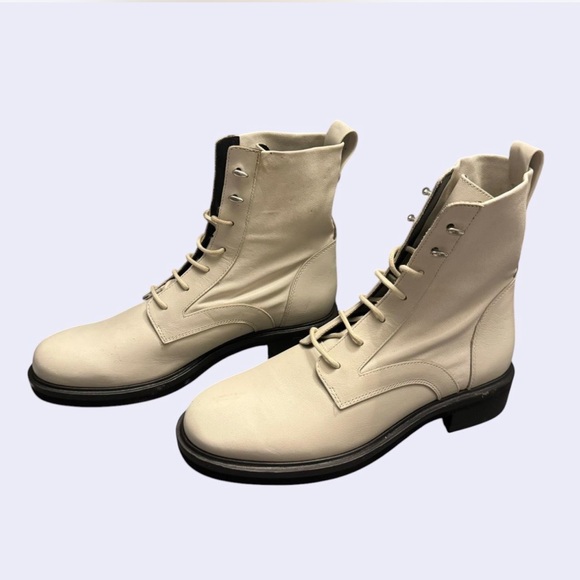 Rag & Bone Slayton Lace-Up Combat Boot Tumbled Leather (EU37 US6.5 W) - Picture 3 of 5